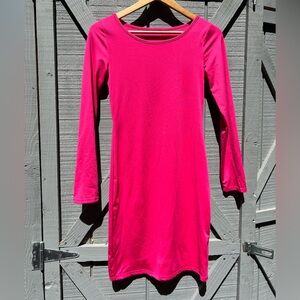 Long Sleeve Pink Bodycon Dress